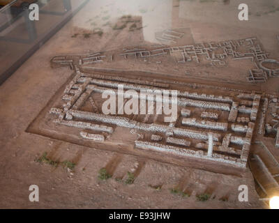 Heraion von Samos, großen Heiligtum der Göttin Hera, Samos Griechenland, ein UNESCO-Weltkulturerbe, Modell des Tempelgrundstücks Stockfoto
