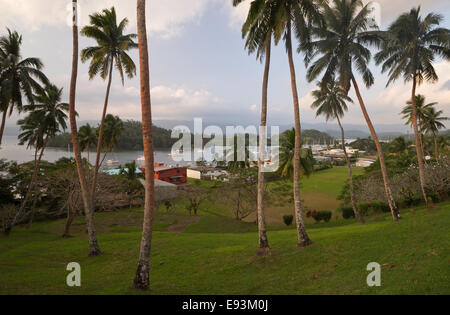 Blick über die Bucht von Savusavu, Vanua Levu, Fidschi-Inseln Ozeaniens Stockfoto