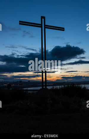 Gedenkstätte der Seeleute in der Abenddämmerung Stockfoto