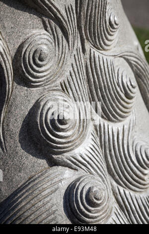 Detail einer chinesischen Wächter Löwe Skulptur in Fuzhou Ting Pavillon im chinesischen Versöhnung Park Stockfoto