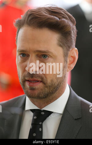 Toronto, Kanada. 18. Oktober 2014. Jason Priestley in der kanadischen Walk of Fame am Sony Centre for Performance-Kunst. J.Kan/EXImages Stockfoto