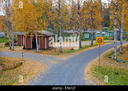 Schrebergarten in Päiväranta Kuopio, Finnland Stockfoto