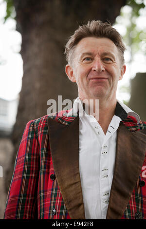 Elvis McGonagall, preisgekrönte schottische Dichter und Stand-up Comedian, an der Edinburgh International Book Festival 2014. Stockfoto