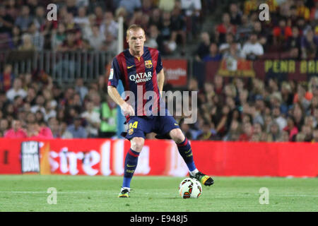 Barcelona, Spanien. 18. Oktober 2014. Spanische Liga, der Primera División. Barcelona vs. Eibar. Mathieu während des Spiels Credit: Action Plus Sport/Alamy Live News Stockfoto