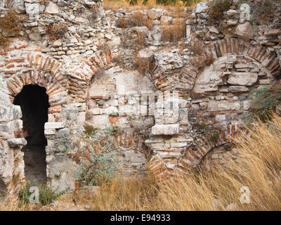 Frühen christlichen Friedhof, eine der vielen archäologischen Stätten am Stadtrand von Phytagorion, Insel Samos Griechenland Stockfoto