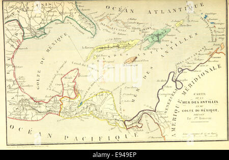 Carte De La Mer des Antilles et du Golfe du Mexique Stockfoto