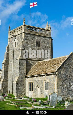 St.-Nikolaus-Kirche und bergauf Hafen, bergauf, Weston-Super-Mare, Somerset Stockfoto