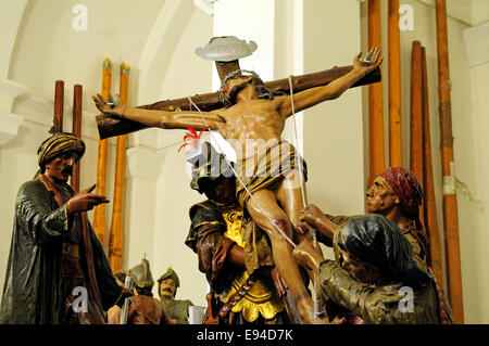 Die Kirche von Purgatorio, Statue des Misteri, Sizilien Stockfoto