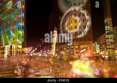 Potsdamer Platz beim Festival of Lights in Berlin Stockfoto