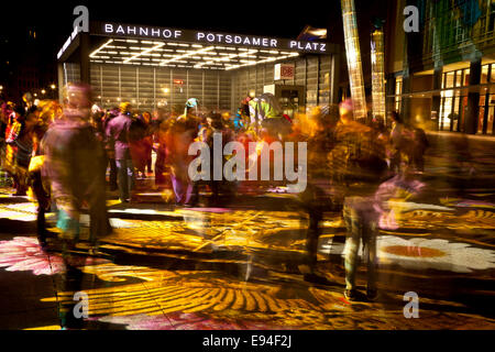Potsdamer Platz beim Festival of Lights in Berlin Stockfoto