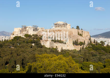 Parthenon-Tempel auf der Akropolis in Athen, die Jungfernfahrt Göttin Athene gewidmet Stockfoto