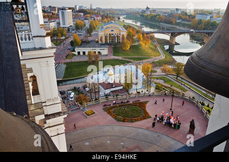 Witebsk Blick vom Glockenturm Uspenski Kuppel. Stockfoto