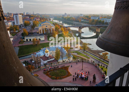 Witebsk Blick vom Glockenturm Uspenski Kuppel. Stockfoto