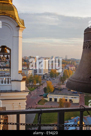 Witebsk Blick vom Glockenturm Uspenski Kuppel. Stockfoto