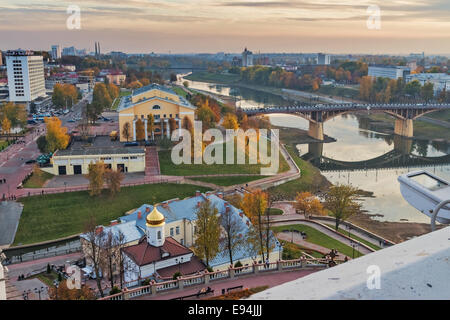 Witebsk Blick vom Glockenturm Uspenski Kuppel. Stockfoto