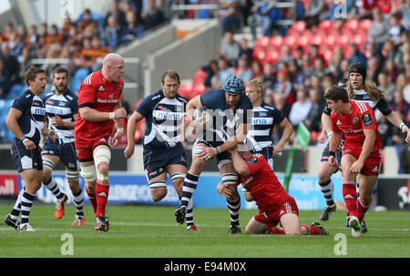 Salford, UK. 18. Oktober 2014. Michael Paterson Sale Sharks - European Rugby Champions Cup - Sale Sharks vs Munster - AJ Bell Stadium - Salford - England 18. Oktober 2014 - Bild Simon Bellis/Sportimage. © Csm/Alamy Live-Nachrichten Stockfoto