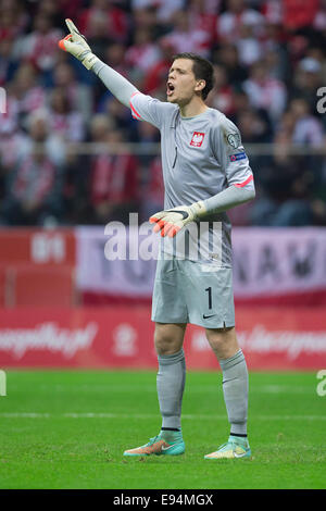 Warschau, UK. 14. Oktober 2014. Wojciech Szczesny von Polen - Polen vs. Schottland - UEFA Euro 2016 Qualifier - Nationalstadion - Warschau - 14.10.2014 Pic Philip Oldham/Sportimage. © Csm/Alamy Live-Nachrichten Stockfoto