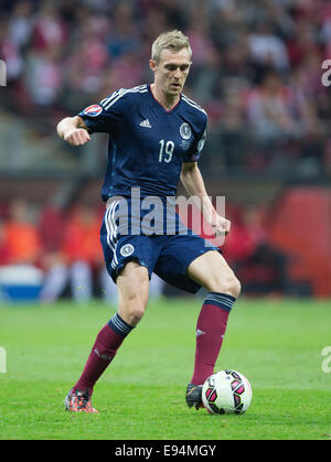 Warschau, UK. 14. Oktober 2014. Darren Fletcher von Schottland - Polen vs. Schottland - UEFA Euro 2016 Qualifier - Nationalstadion - Warschau - 14.10.2014 Pic Philip Oldham/Sportimage. © Csm/Alamy Live-Nachrichten Stockfoto