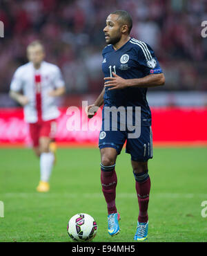 Warschau, UK. 14. Oktober 2014. Ikechi Anya von Schottland - Polen vs. Schottland - UEFA Euro 2016 Qualifier - Nationalstadion - Warschau - 14.10.2014 Pic Philip Oldham/Sportimage. © Csm/Alamy Live-Nachrichten Stockfoto