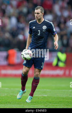 Warschau, UK. 14. Oktober 2014. Steven Whittaker von Schottland - Polen vs. Schottland - UEFA Euro 2016 Qualifier - Nationalstadion - Warschau - 14.10.2014 Pic Philip Oldham/Sportimage. © Csm/Alamy Live-Nachrichten Stockfoto