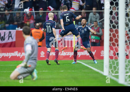 Warschau, UK. 14. Oktober 2014. Polen vs. Schottland - UEFA Euro 2016 Qualifier - Nationalstadion - Warschau - 14.10.2014 Pic Philip Oldham/Sportimage. © Csm/Alamy Live-Nachrichten Stockfoto