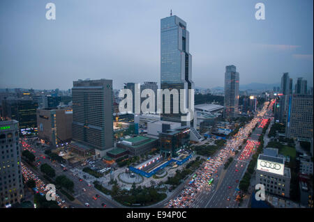 5. September 2013, Seoul, Südkorea - Blick vom Park Hyatt Seoul, teuerste Hotel der südkoreanischen Hauptstadt. Stockfoto