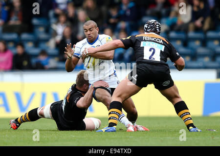 London, UK. 12. Oktober 2014. Rugby-Union - 2014/2015 Aviva Premiership - Wespen vs. Bad - Adams Park Stadion - London - 10.11.2014 - © Charlie Forgham-Bailey/Sportimage/Csm/Alamy Live News Stockfoto