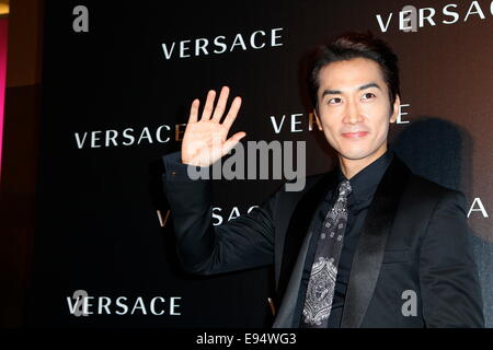 Seung-Heon Song besucht eine Promotion-Tätigkeit in Hong Kong, China am 17. Oktober 2014. Stockfoto