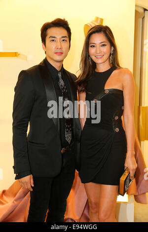 Seung-Heon Song besucht eine Promotion-Tätigkeit in Hong Kong, China am 17. Oktober 2014. Stockfoto