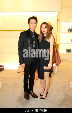 Seung-Heon Song besucht eine Promotion-Tätigkeit in Hong Kong, China am 17. Oktober 2014. Stockfoto