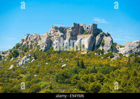 Les Baux de Provence Klippen Ruinen H Stockfoto