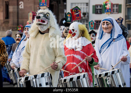 Morgenstraich Karnevalsumzug, Basel, Schweiz Stockfoto