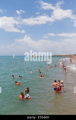 Kundu, Aksu, türkische Riviera, Antalya Provinz, Strand, Mittelmeer Region, Türkei Stockfoto