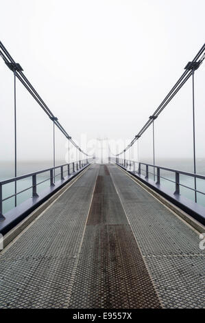 Brücke über den Fluss Jökulsá, Gletscherlagune Jökulsárlón, Osten, Osten, Island Stockfoto