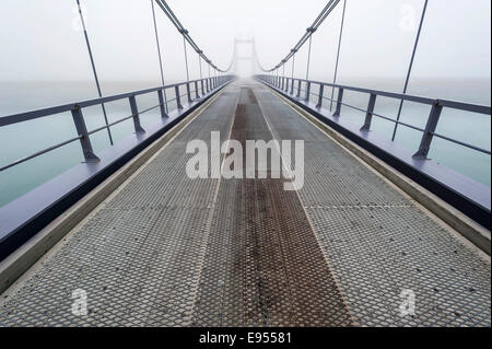 Brücke über den Fluss Jökulsá, Gletscherlagune Jökulsárlón, Osten, Osten, Island Stockfoto