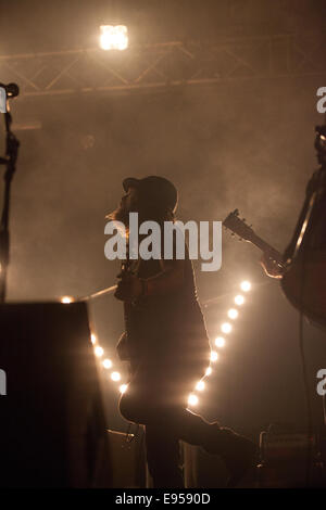 Tralee, Irland, 15. August 2014, Walking auf Autos Höchstleistungen The Rose of Tralee Festival, Tralee, County Kerry am 15. August 2014 Stockfoto