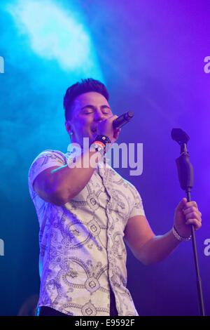 Tralee, Irland, 15. August 2014, Ryan Dolan führt live auf The Rose of Tralee Festival, Tralee, County Kerry am 15. August 2014 Stockfoto