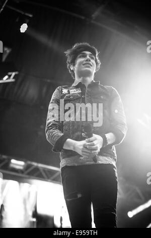 Tralee, Irland, 15. August 2014, Union J Höchstleistungen live The Rose of Tralee Festival, Tralee, County Kerry am 15. August 2014 Stockfoto