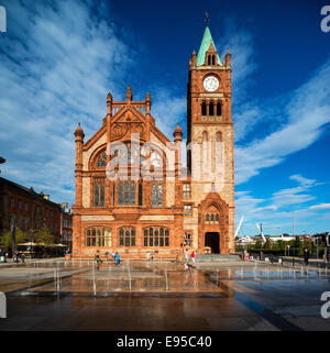 Das Guildhall Derry, Londonderry, Nordirland Stockfoto