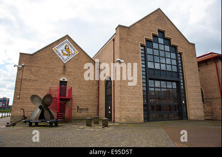 Grimsby Angeln Heritage Centre ist ein Museum im Alexandra Dock Darstellung der 1950er Jahre Blütezeit von der fernen Gewässern Fischereiflotte Stockfoto