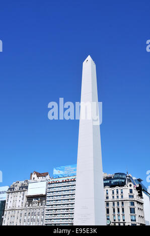 Obelisk 9 Juli Avenue Buenos Aires Argentinien Stockfoto