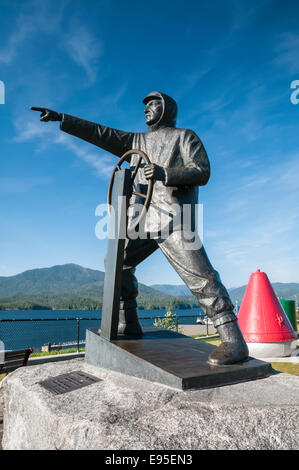 Mariner Statue, Mariner Memorial Park, Prince Rupert, Britisch-Kolumbien, Kanada Stockfoto