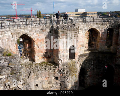 Im Inneren Cliffords Turm, York, England, UK. Stockfoto