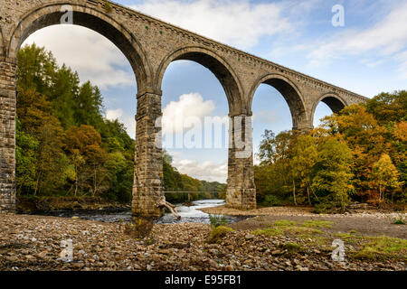 Bögen der Lambley Viadukt eine Brücke über die South Tyne Fluss in Northumberland Stockfoto