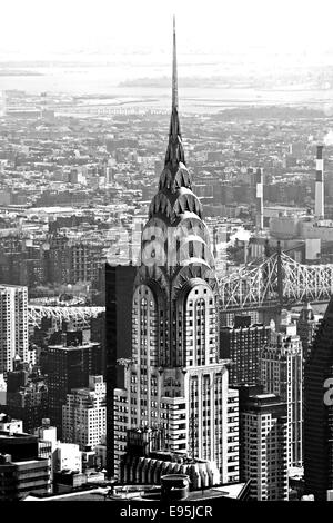 NEW YORK CITY - 24.März: Das Chrysler building war das höchste der Welt (319 m) Gebäude bevor es durch das Imperium S übertroffen wurde Stockfoto