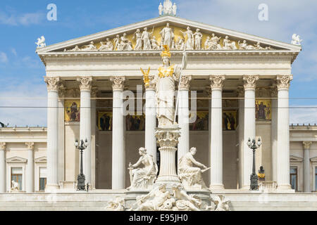 Das österreichische Parlamentsgebäude in Wien, Österreich Stockfoto