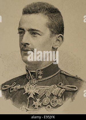 Marie Armand Patrice de Mac-Mahon (1855-1927) 2. Herzog von Magenta und 6. Marquis MacMahon. Französische Armee. Gravur. Stockfoto