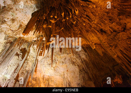 Neptuns Grotte. Alghero, Sardinien. Italien. Stockfoto