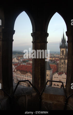 Verschiedene Ansichten von Prag, eine elegante Stadt der Schlösser, Museen, Hallen & Gärten rund um den Fluss durch das Weben. Elegante Stockfoto