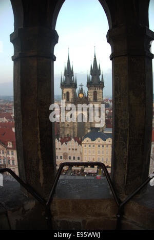 Verschiedene Ansichten von Prag, eine elegante Stadt der Schlösser, Museen, Hallen & Gärten rund um den Fluss durch das Weben. Elegante Stockfoto